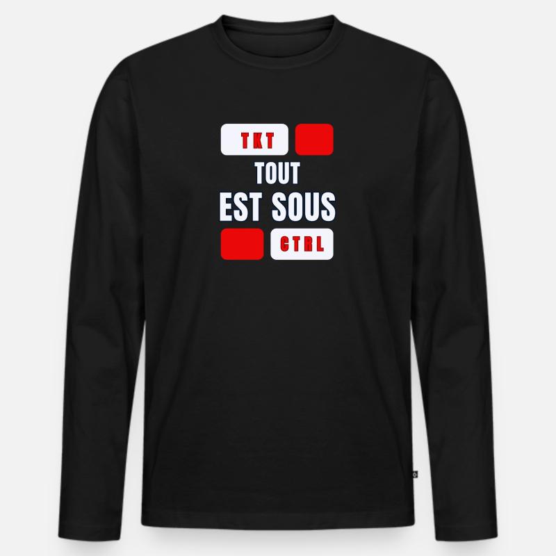 THAILÄNDISCH - Männer Premium Bio Langarmshirt - Schwarz