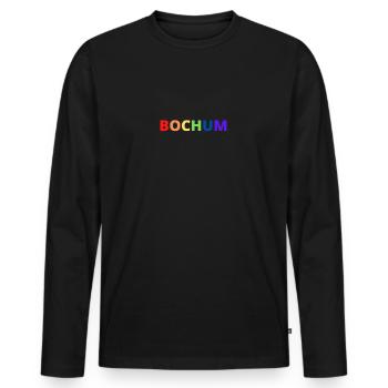 Bochum Ruhrgebiet Fussball Tradition - Männer Premium Bio Langarmshirt - Schwarz - Vorne - Nico (187cm)
