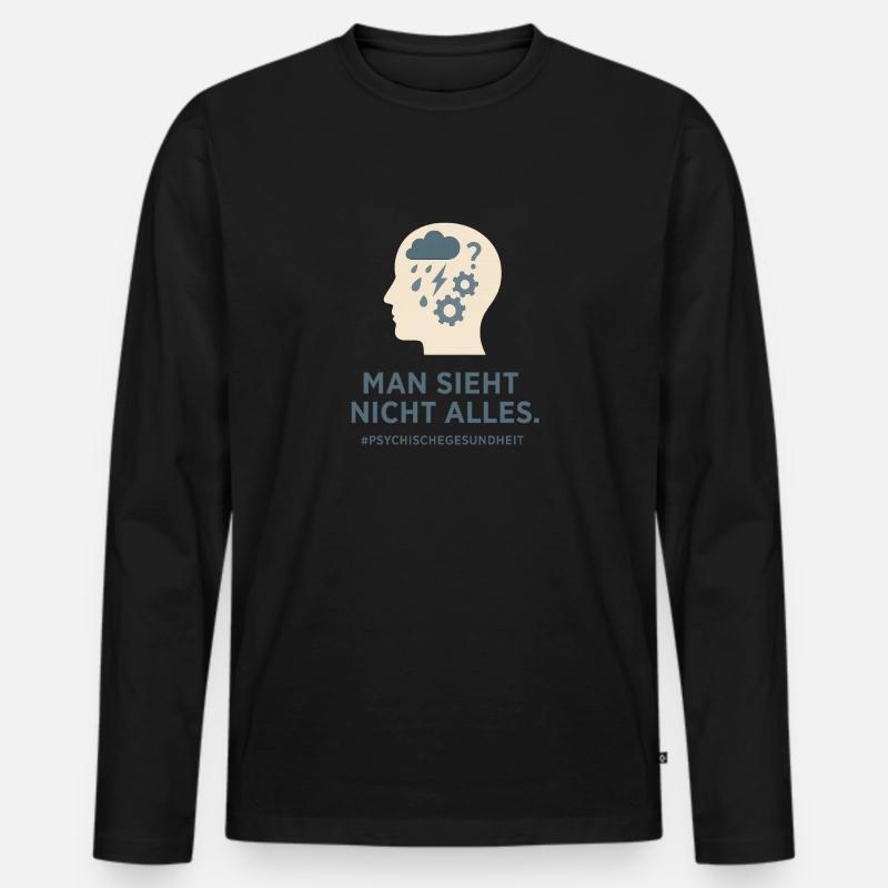 Man sieht nicht alles. - Männer Premium Bio Langarmshirt - Schwarz