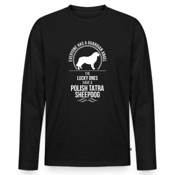 POLISH SHEEPDOG Guardian Angel Wilsign's dog - Men's Premium Organic Long Sleeve Shirt - black - Front - Nico (187cm)
