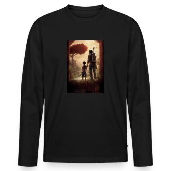 Gaming Ellie Joel Last Nathan Sarah - Männer Premium Bio Langarmshirt - Schwarz - Vorne - Nico (187cm)
