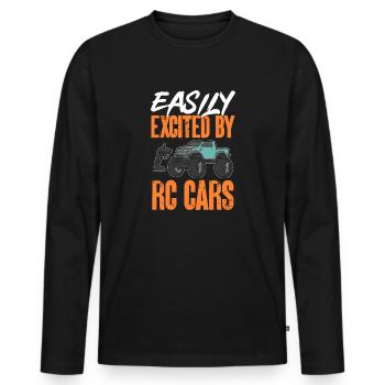 Voiture télécommandée RC Car - T-shirt manches longues Premium bio Homme - noir - Devant - Nico (187cm)