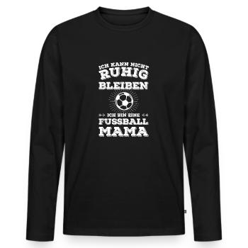 Fussball Mama - Männer Premium Bio Langarmshirt - Schwarz - Vorne - Nico (187cm)
