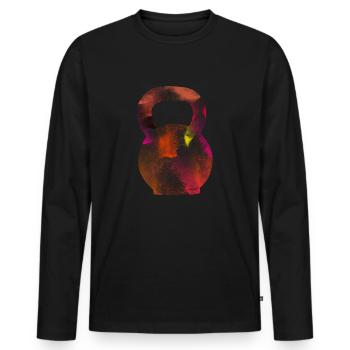kettlebell - Men's Premium Organic Long Sleeve Shirt - black - Front - Nico (187cm)