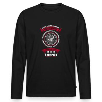 Sternzeichen Skorpion Horoskop - Männer Premium Bio Langarmshirt - Schwarz - Vorne - Nico (187cm)