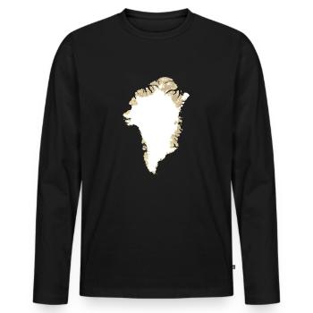Greenland - Men's Premium Organic Long Sleeve Shirt - black - Front - Nico (187cm)