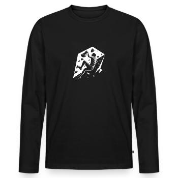 Le pouvoir du bloc - T-shirt manches longues Premium bio Homme - noir - Devant - Nico (187cm)
