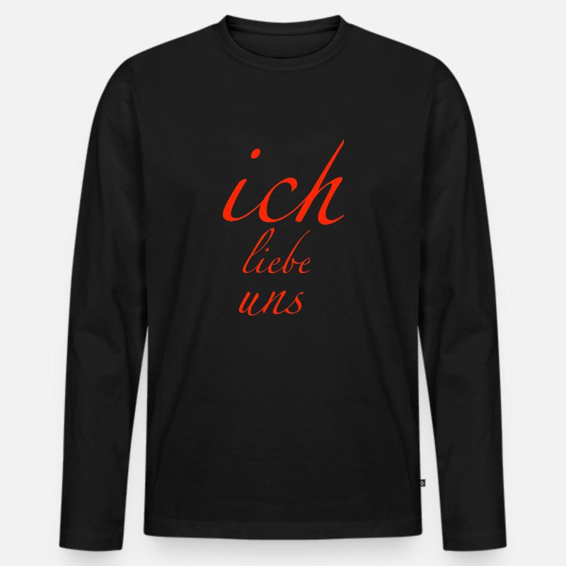 ich liebe uns - Männer Premium Bio Langarmshirt - Schwarz