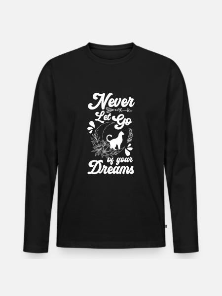 Attrape-rêves Plume Souhait Ésotérisme - T-shirt manches longues Premium bio Homme - noir