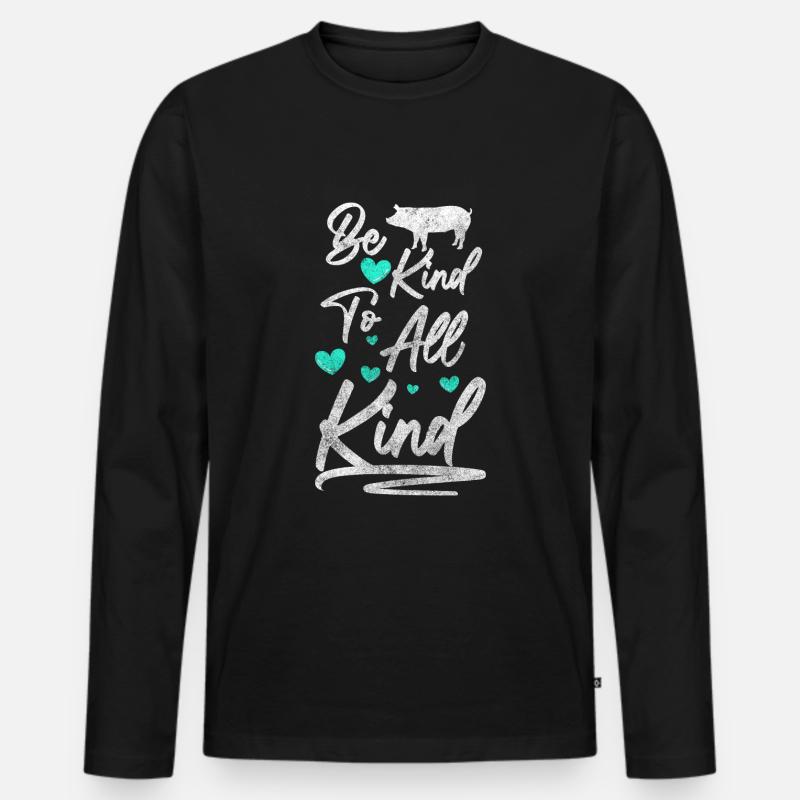 Ernährung Lebensweise Einstellung Ethik - Männer Premium Bio Langarmshirt - Schwarz