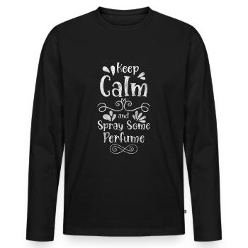 Perfumer Beauty Smell - Men's Premium Organic Long Sleeve Shirt - black - Front - Nico (187cm)