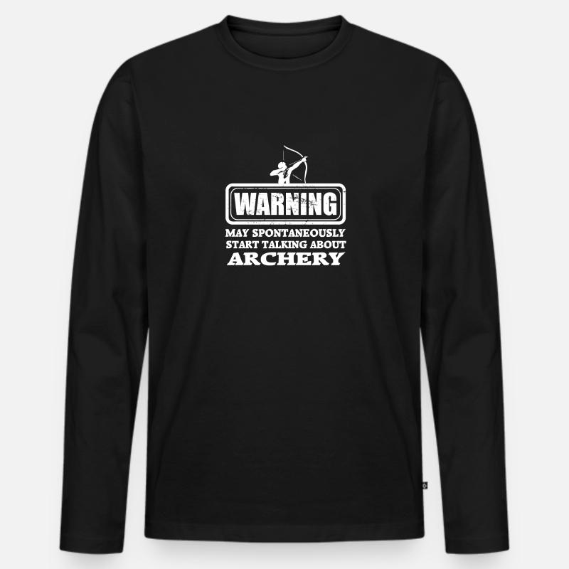 Archery Bogenschießen - Männer Premium Bio Langarmshirt - Schwarz