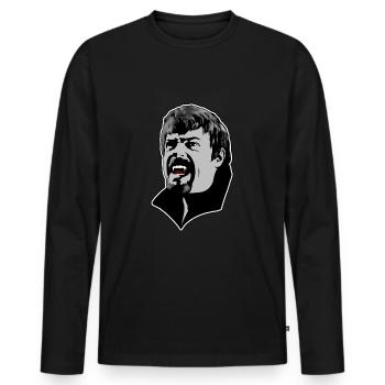 Un homme vampire affamé - blanc - T-shirt manches longues Premium bio Homme - noir - Devant - Nico (187cm)