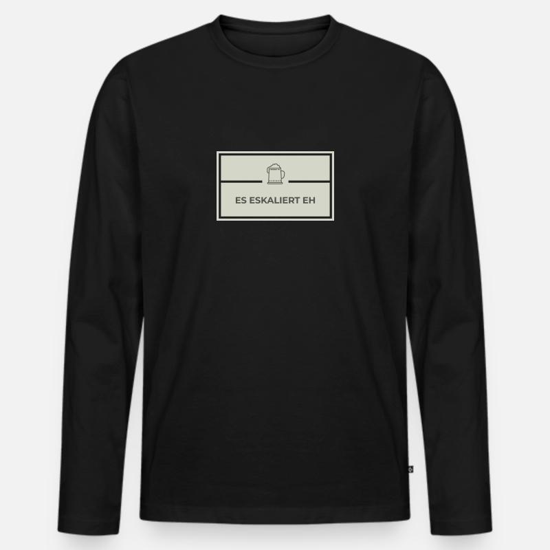 Es Eskaliert - Männer Premium Bio Langarmshirt - Schwarz