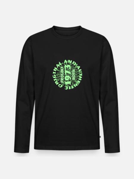 Birthday 1973 - Men's Premium Organic Long Sleeve Shirt - black