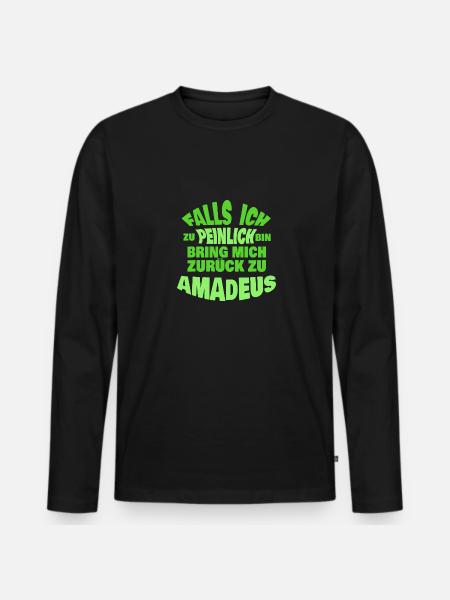 Gift for Amadeus - Men's Premium Organic Long Sleeve Shirt - black