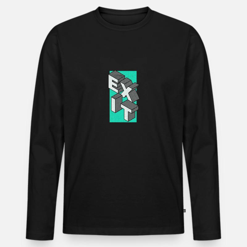 Exit - take the exit - Men's Premium Organic Long Sleeve Shirt - black