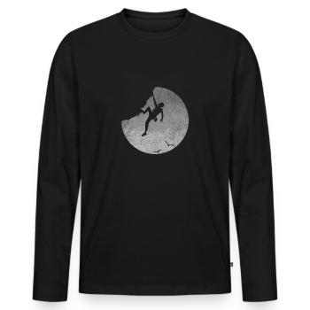 Climbing - T-shirt manches longues Premium bio Homme - noir - Devant - Nico (187cm)