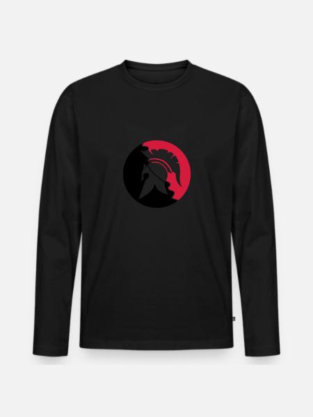 Sparta Warrior - T-shirt manches longues Premium bio Homme - noir