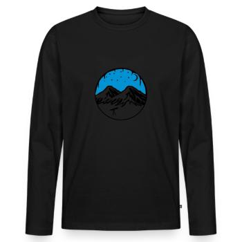 Ciel étoilé - T-shirt manches longues Premium bio Homme - noir - Devant - Nico (187cm)