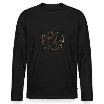 souvenir d’une journée pluvieuse douce-amère - DIGITAL - T-shirt manches longues Premium bio Homme - noir - Devant - Nico (187cm)