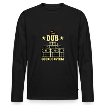 Dub Soundsystem - Männer Premium Bio Langarmshirt - Schwarz - Vorne - Nico (187cm)