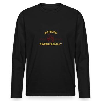 Kardiologie Rhythmus Arzt Arterie Beruf Medizin - Männer Premium Bio Langarmshirt - Schwarz - Vorne - Nico (187cm)