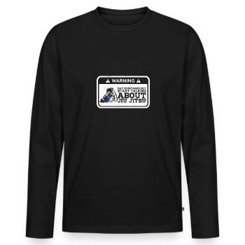 Jiu-Jitsu brésilien BJJ Sports Filles - T-shirt manches longues Premium bio Homme - noir - Devant - Nico (187cm)