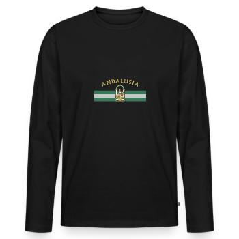 Andalusien Autonomie Spanien Sevilla Granada - Männer Premium Bio Langarmshirt - Schwarz - Vorne - Nico (187cm)
