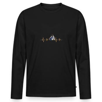 Jiu Jitsu Filles BJJ Arts Martiaux Arts Martiaux - T-shirt manches longues Premium bio Homme - noir - Devant - Nico (187cm)
