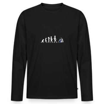 Jiu Jitsu Brésil Artiste Martial Athlète - T-shirt manches longues Premium bio Homme - noir - Devant - Nico (187cm)