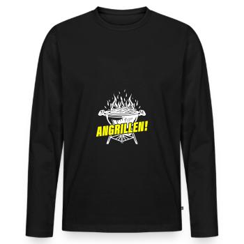 Barbecue Grill Grill - T-shirt manches longues Premium bio Homme - noir - Devant - Nico (187cm)