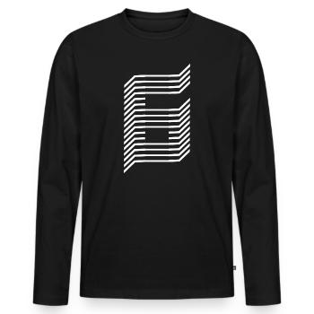 Unique number 6 White - Men's Premium Organic Long Sleeve Shirt - black - Front - Nico (187cm)