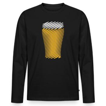 Conception XShatch - T-shirt manches longues Premium bio Homme - noir - Devant - Nico (187cm)