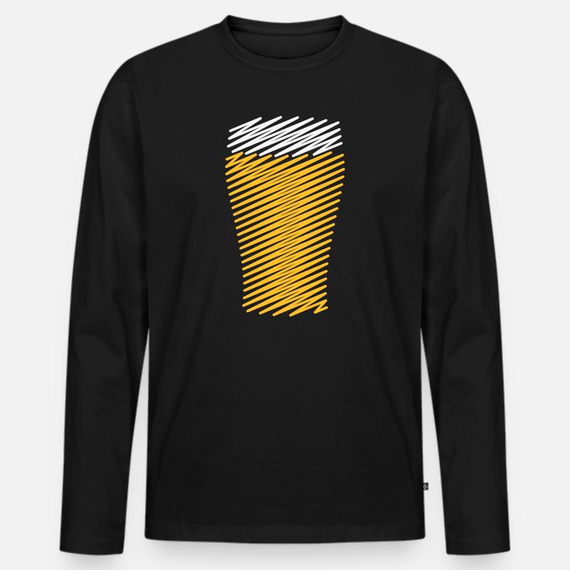 XSchraffur Design - Männer Premium Bio Langarmshirt - Schwarz