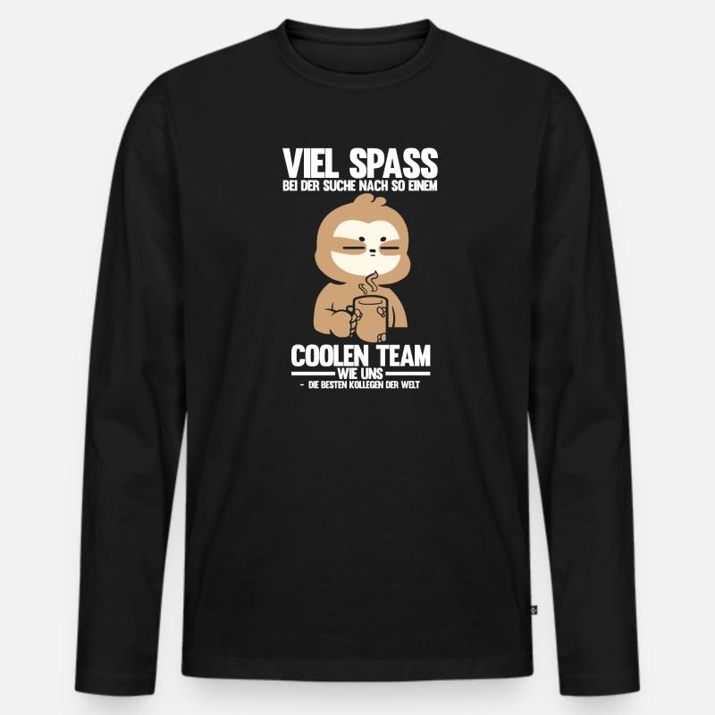 Abschied Kollegin Abschiedsparty Geschenk - Männer Premium Bio Langarmshirt - Schwarz