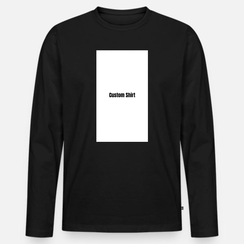 Custom Shirt - Männer Premium Bio Langarmshirt - Schwarz