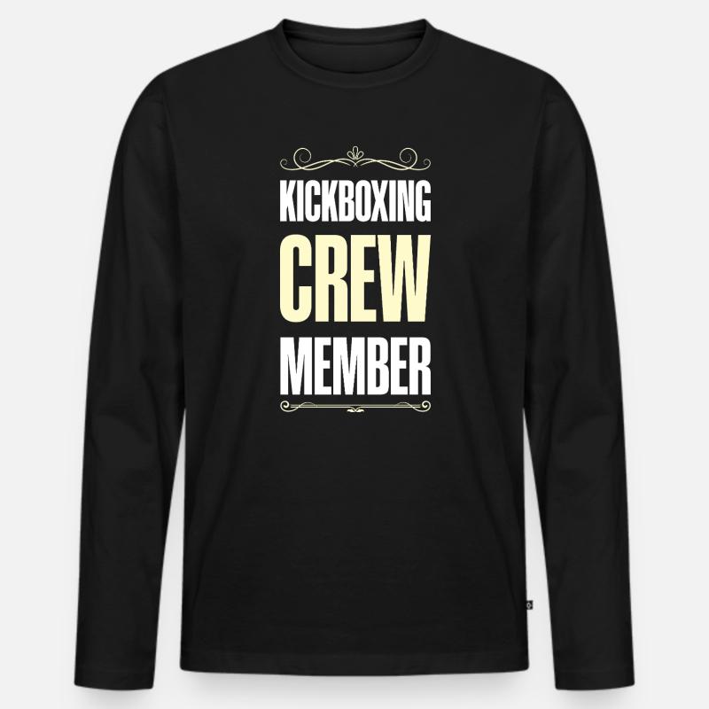 Kickboxing Crew - Männer Premium Bio Langarmshirt - Schwarz