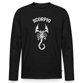 Scorpio Fortune Teller - Men's Premium Organic Long Sleeve Shirt - black - Front - Nico (187cm)