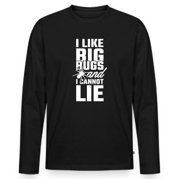 I like Big Bugs and I cannot Lie Araignée - T-shirt manches longues Premium bio Homme - noir - Devant - Nico (187cm)