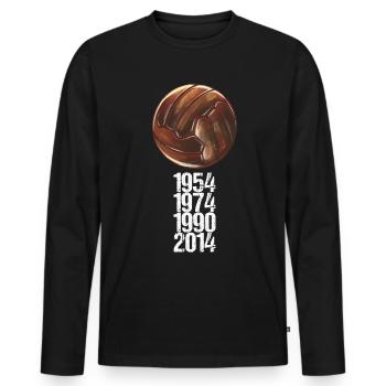 Cadeau de marchandise Football Fan Tradition - T-shirt manches longues Premium bio Homme - noir - Devant - Nico (187cm)