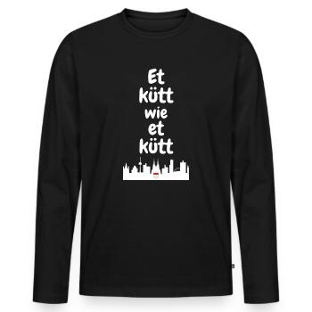 Carnival Cologne Cologne Basic Law Lustig Alaaf - Men's Premium Organic Long Sleeve Shirt - black - Front - Nico (187cm)