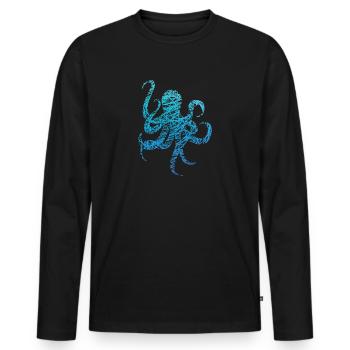 Octopus Griffonner Couleurs Octopus Octopus Octopus Octopus - T-shirt manches longues Premium bio Homme - noir - Devant - Nico (187cm)