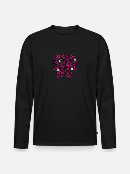 American Dude - Men's Premium Organic Long Sleeve Shirt - black