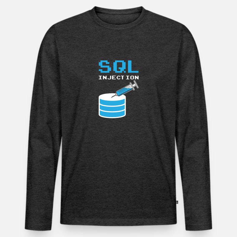 SQL Injection For SQL database admins Men's Premium Organic Long Sleeve Shirt