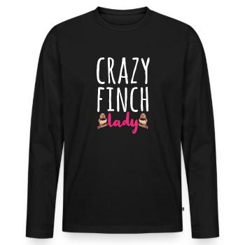 Zebrafinken Vogel Zebrafink - Männer Premium Bio Langarmshirt - Schwarz - Vorne - Nico (187cm)