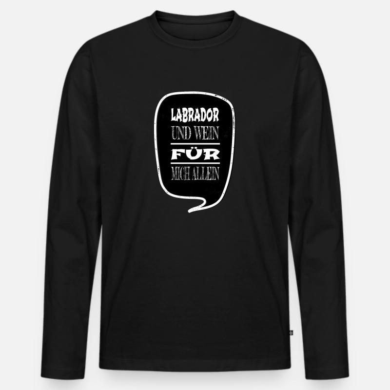 weisswein tier schäferhund - Männer Premium Bio Langarmshirt - Schwarz