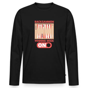 Backgammon Winning Mode On Board Gaming - Männer Premium Bio Langarmshirt - Schwarz - Vorne - Nico (187cm)
