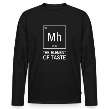 Mh element of taste | Element of Taste: Chemistry - Men's Premium Organic Long Sleeve Shirt - black - Front - Nico (187cm)