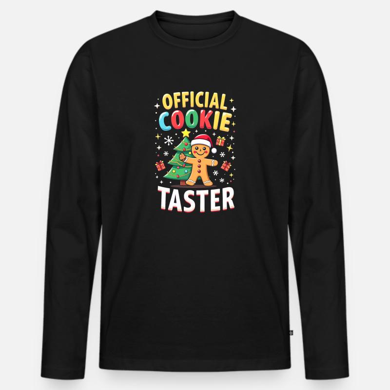 Official Cookie Taster - Männer Premium Bio Langarmshirt - Schwarz